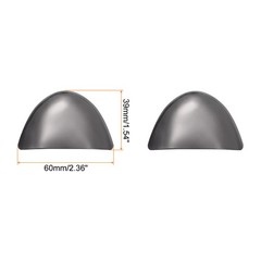 1pair Shoes Pointed Protector 1.54″x2.36″ Metal Women Toe Tip Cover Black
