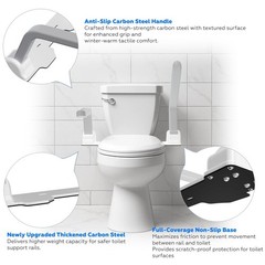 ZEAGUS Toilet Safety Rails for Seniors,500lb Heavy-Duty Toilet Safety Frame,G…