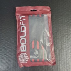 Bold Fit Wrist Wrap Support Pair, Black Red Free Size Adult OSFM For Workouts