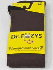 DR FOOZY COMPRESSION SOCKS NEW ONE SIZE ONE PAIR BROWN / COFFEE