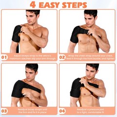Shoulder Brace for Torn Rotator Cuff, Arm Sling & Compression Sleeve for Pain Re