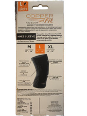 original Copper Fit CF2KNLG6 Knee Compression Sleeve – Black