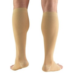 15-20 mmHg Compression Stockings for Men and Women, Knee Large (1 Pair) Beige