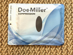 Doc Miller Open Toe Compression Socks 15-20mmHg 1 Pair Black Large size NEW