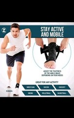 Z ATHLETICS Zenith Ankle Brace, Lace Up Adjustable Sz Small (Pack of 1) Black