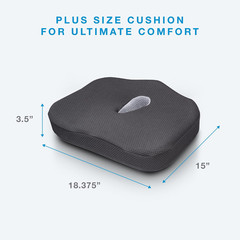 Type S Smoothing Premium Comfort Memory Foam Seat Cushion – Ergonomic Back Pain