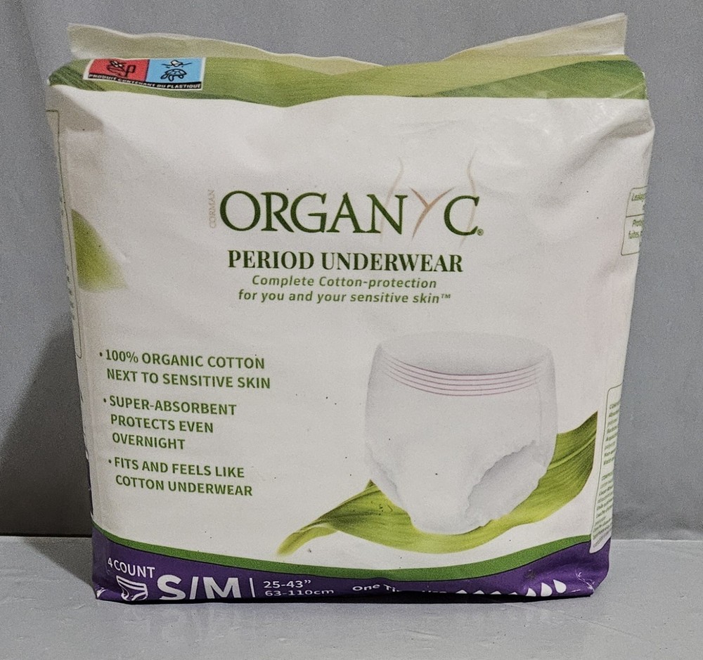 Organyc Certified Organic Cotton Disposable Period Underwear for S/M