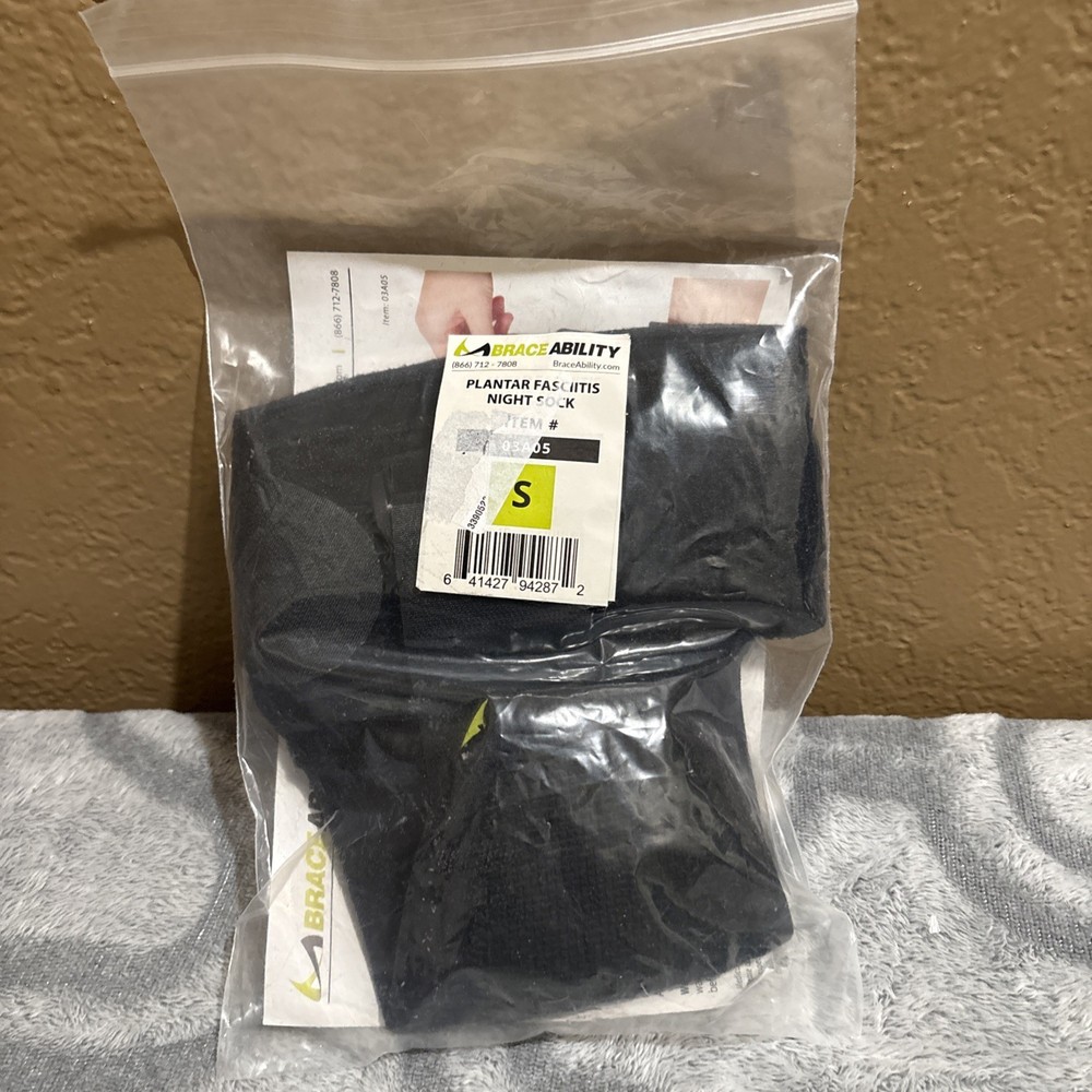 BraceAbility Plantar Fasciitis Night Sock – Size SMALL – # 03A05