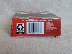 ACE Ankle Brace with Side Stabilizers Adjustable Black One Size Deluxe Support