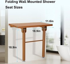 Magam 18″ Folding Wall Mounted Shower Seat