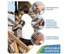 Hinged Elbow Brace,Adjustable Left with Sling Stabilizer Splint Arm Injury Recov