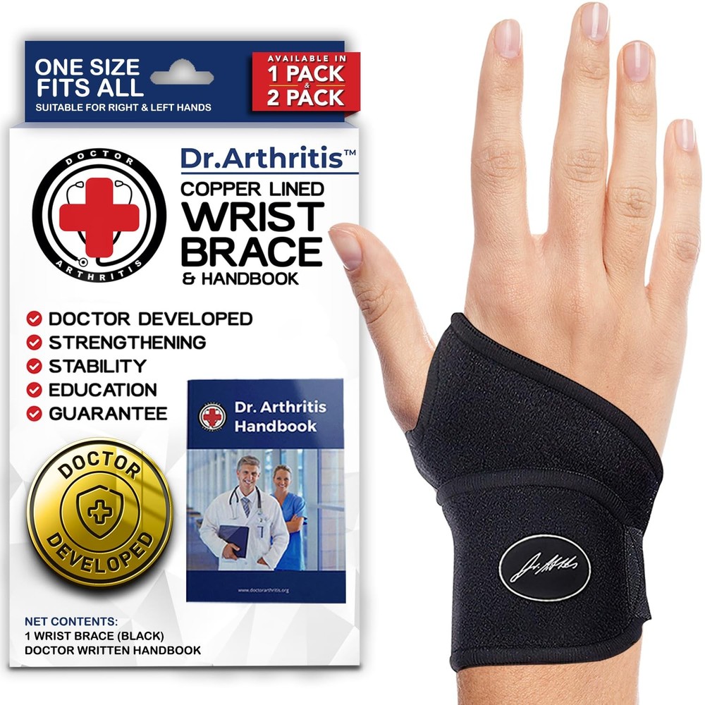 Doctor Developed Wrist Brace Wrist Wraps for Carpal Tunnel Arthritis Tendonitis