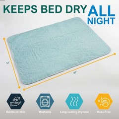 Reusable Washable Underpads 34×36 in,Waterproof,Absorbent,4-Pack