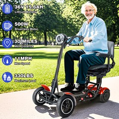 New 4 Wheels Mobility Scooter Power Wheelchair Folding Electric For Senior Adult