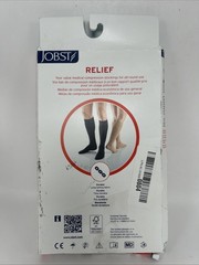 Jobst Relief Medical Compression Stockings 20-30 mmHg Black Medium Pair New