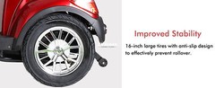 4 Weels Heavy Duty Mobility Scooters 500lbs Capacity 800W 60V20A w/Remote Key