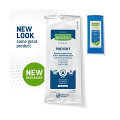 Medline Remedy Clinical 3-in-1 Barrier Cream Cloth, 3 count (45 Packs), 8 x 8…