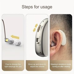 Behind the Ear Sound Amplifier BTE Digital Hearing Aids For Seniors Hearing Loss