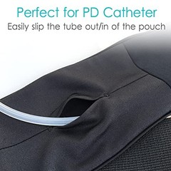 Breathable Peritoneal Dialysis Belt with Mesh Pouch PD Medium (Pack of 1) Black