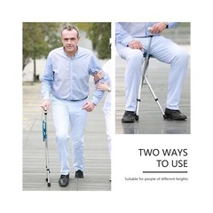 Yayayo Hold 440 lbs Folding Canes with Seat Walking Stick Height Adjustment C…
