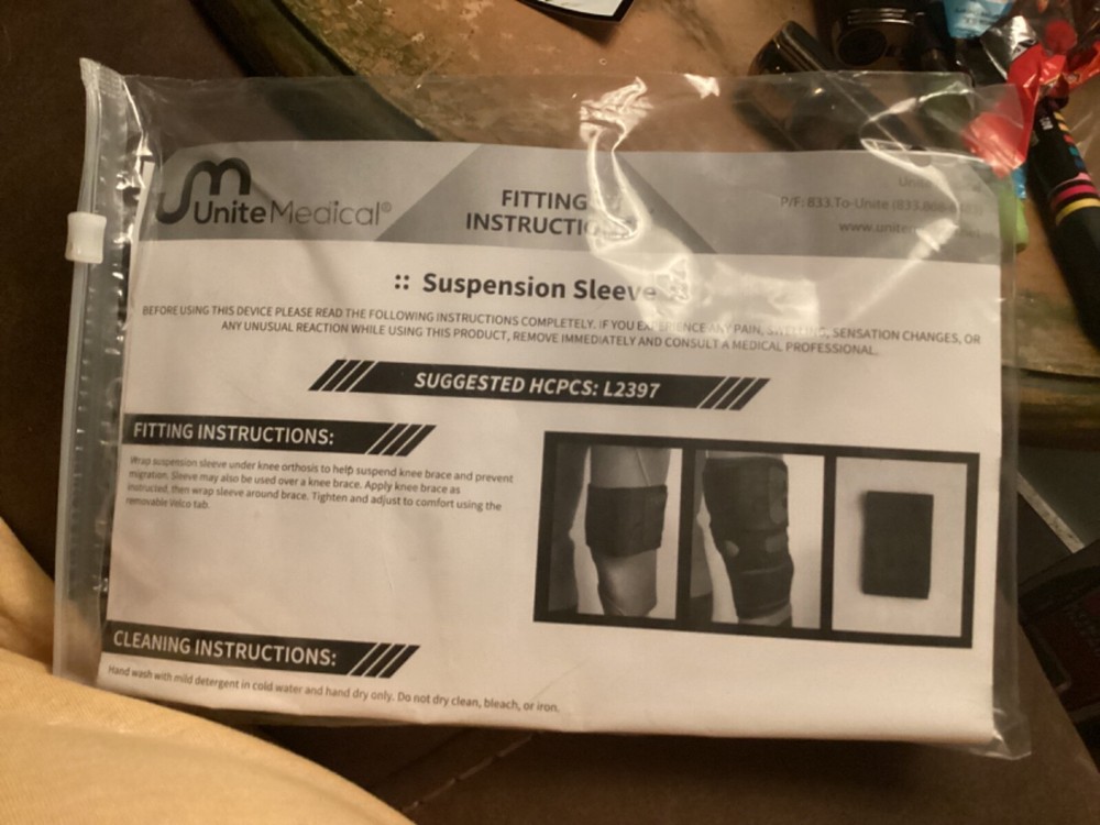 UNITE Medical Suspension Sleeve Universal L2397 Black -Optimal Comfort & Support