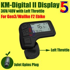 KING-METER Digital II LCD Display 36V/48V 6Pins Julet Waterproof Plug For Gen3