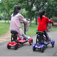 Red/White/Royal Blue Adult Portable Four-wheel Small Foldable Electric Scooter