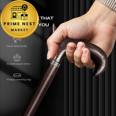 ispuoocti Walking Cane 36-38 Inches, 38″ (for 6’2″ to 6’4″), Maple Brown