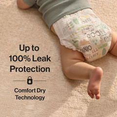 Comfort Dry Disposable Diapers for Sensitive Skin, Hypoallergenic Fragrance-Free