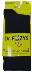 1 Pair Black Foozys Unisex Compression Knee Socks Fit Women 5-12 & Men 5-13