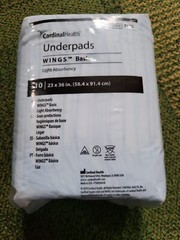 Cardinal Health Underpads Wings Basic 10 Pack 23” x 36” 7176 NEW Sealed