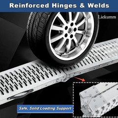 67″ Folding Motorcycle Ramp, 480 lbs Heavy Duty Loading Ramp for Pickup Truck…