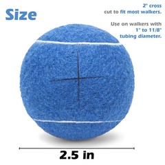 8PCS – Walker Glide Balls,Precut Tennis Balls for Furniture Legs Black