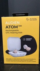 Audien Atom One Rechargeable OTC Hearing Aids DAMAGE BOX (B10)
