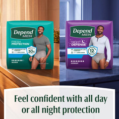 Depend Night Defense Incontinence Underwear for Men, Adult Diapers, XL, 20 Count