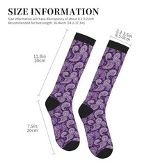 Compression Socks for Women Men Knee High Support One Size Abstract Flowers