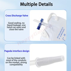 500/750/1000ML Urinary Drainage External Catheters Leg Bag Urinary Leg Bag Urine