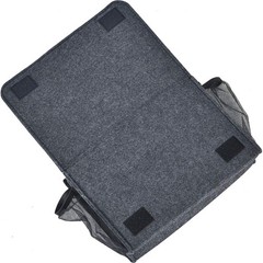 Dark Grey 13.4×18.1 Inch Large Bedside Caddy Storage Organizer W/ 8 Pockets Book