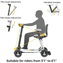 [PLUS] 32Lb Ultra Lightweight Fold & Travel Motorized Electric Mobility Scooter
