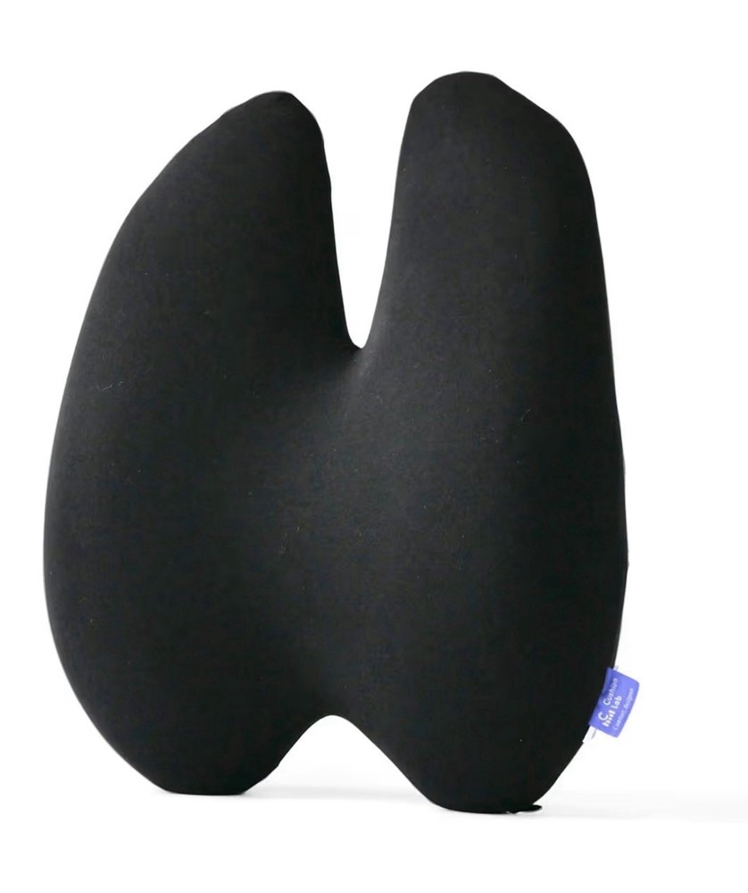 NEW Cushion Lab Lumbar Pillow Back Support Cushion Office Chair Car Black Strap