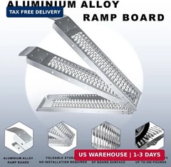 Alloy Steel Motorcycle Ramp, 750 Lbs Capacity, 7.25ft Folding Loading Ramp with