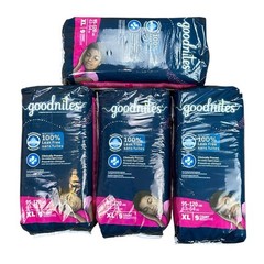 4 packs Goodnites Youth Girls Nighttime Underwear X Large 95-120 lbs 36 ct