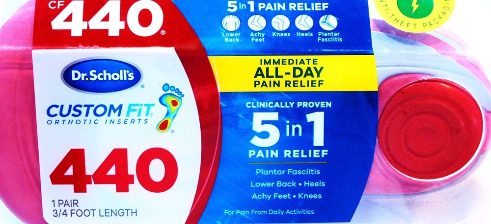 Dr. Scholl’s Custom Fit Orthotic Inserts – Red, 1 Pair (CF440)