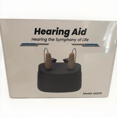M2219 Rechargeable Hearing Aid -with Silicone Ear Pieces. NEW Sealed Box.