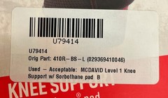 McDavid 410 Level 1 Knee Support with Sorbothane Pad, Size Large, Black