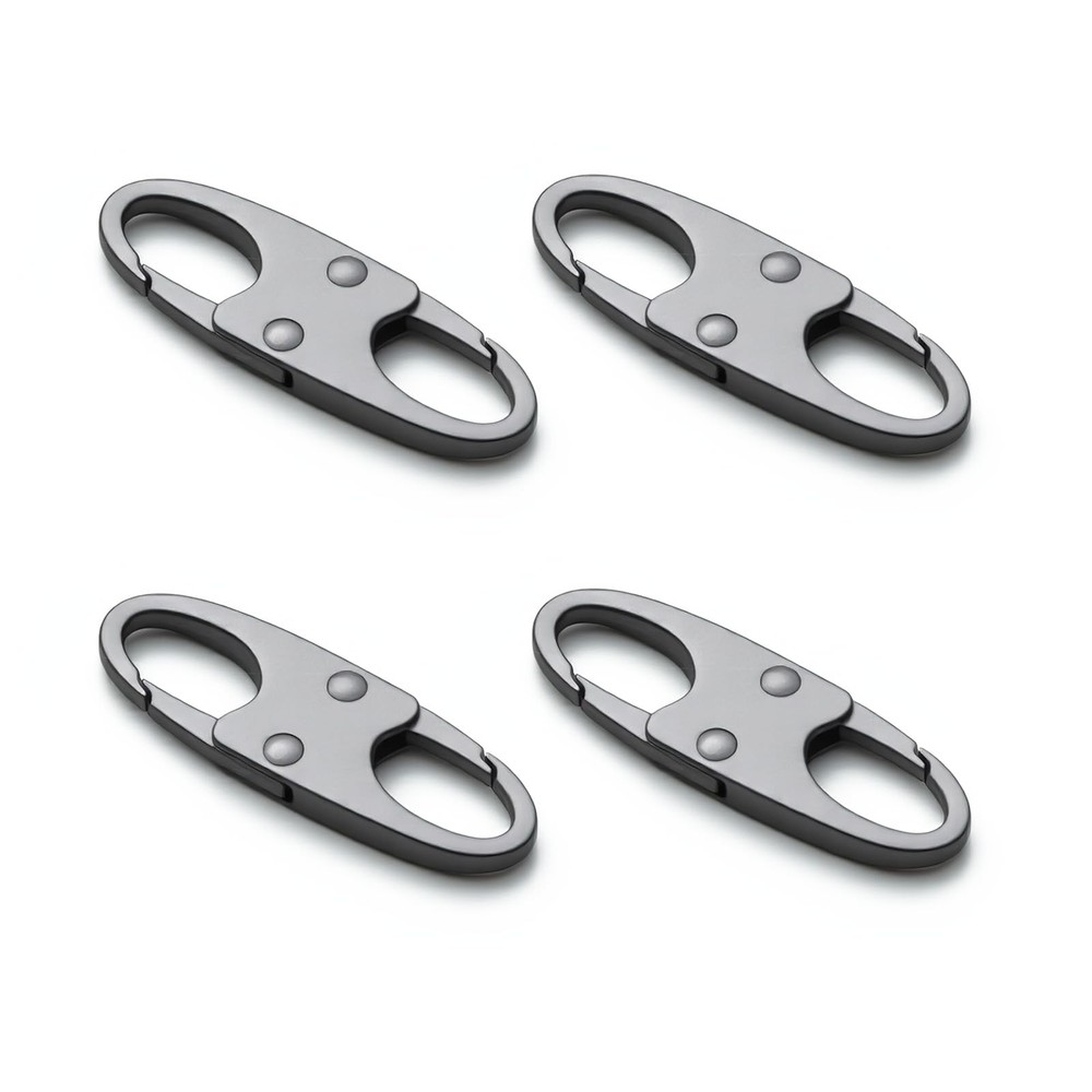 Zelin Anti Theft Zipper Clips Double Opening Small Carabiner Clips 4Pcs Elegant