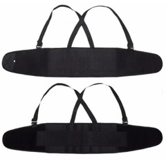 Heavy Duty Weight Lift Lumbar Lower Back Waist Support Belt Brace Suspender Work