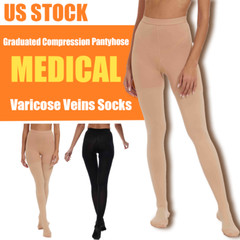 Waist High Compression Circulation Leggings 25-35 mmHg Firm Graduated Support