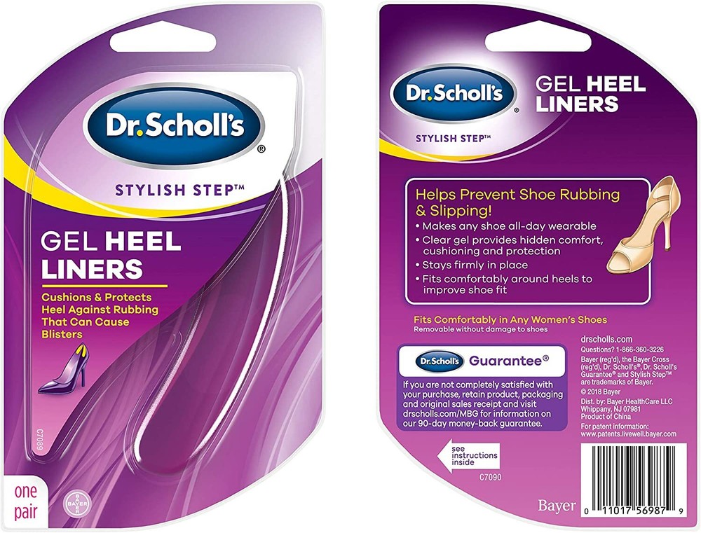 Dr Scholls GEL HEEL LINERS Women Cushion And Protect Heel One Pair