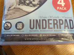 New in Package- Pack of 4- Utopia Bedding Washable Underpads 34″ x 36″
